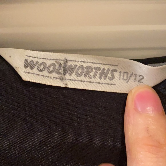 Vintage Woolworths Black Satin Robe Small - Picture 3 of 8